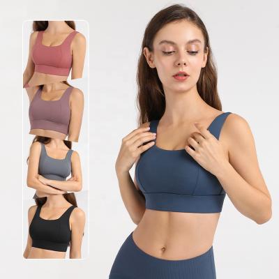 China Customized New Women's Yoga Bra Shockproof Vest Beauty Breathable Rimless Back Underwear Sports Running Fitness for sale