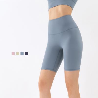 China Breathable One-Piece Fitness Pants Hip Peach High Waist Biker Shorts For Women Running Sports Yoga Retraining Five-Point Pants for sale