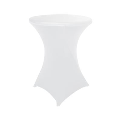 China Customized Disposable White Colors Universal Spandex Cocktail Table Cover Table Cloth for sale