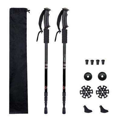 China PVC Wears High Quality Versatility Aluminum Alloy Trekking Pole 3 Section Hiking Pole for sale