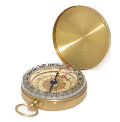 China Pointing new portable guide travel increasing outdoor classic brass luminous compass camping pocket watch style compass for sale for sale