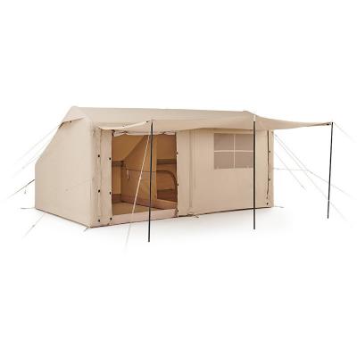 China Extended Type Sew-in Groundsheet Canvas Family Ridge Tent for sale