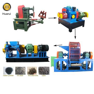 China Building Material Shops Rubber Powder Making Machine / Waste Tire Recycling Machine Tire Cutter for sale