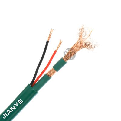 China Popular Green CCTV camera communication system France jacket CCTV camera RG59+2C/KX6+2 power/KX7+2C coax green Siamese cable KX7 for sale