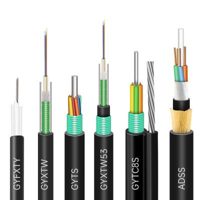 China Outdoor Conduit and Conduit Installation Factory Customized Large Span GYXTW53 Cores Underground Outdoor Fiber Optic Cables GYXTW 12 24 48 for sale