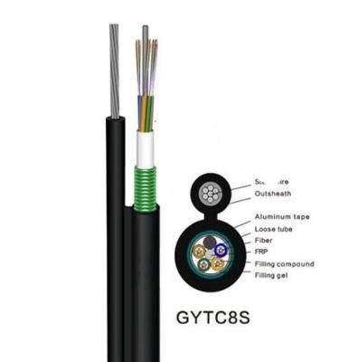 China Telecom high quality fiber optic OEM GYTC8S 12 fibers 24 48 96 schematic aerial fiber 8 optic cable for sale