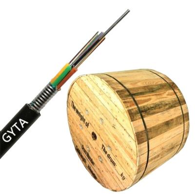 China Hot Sale Telecom Single Mode GYTA Core 2-288 Core 2-288 Optical Fiber Optic Cable For Communication Cable for sale