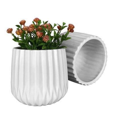 China Factory Wholesale Modern Cheap Ceramic Multi Sizes Round Ceramic Pots For Mail Shopping Decoration for sale