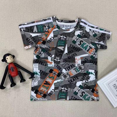 China Breathable New Full Print Breathable Kids T-shirt Clothes Kids Cotton Boy T-shirt Short Sleeve & Polo Shirt for sale