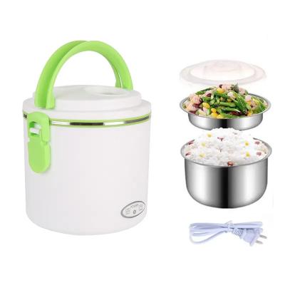 China Ronde oplaadbare verwarmde lunchbox 220V elektrische lunchbox 40w Te koop