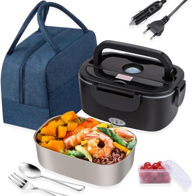 China Dark Green Stainless Steel 1.5L Electric Lunch Box Leakproof Easy To Clean for sale