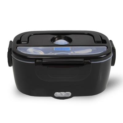 China Contenedor portátil de calefacción de alimentos para el hogar Caija de almuerzo eléctrica 1.5L Negro 12V 24V en venta