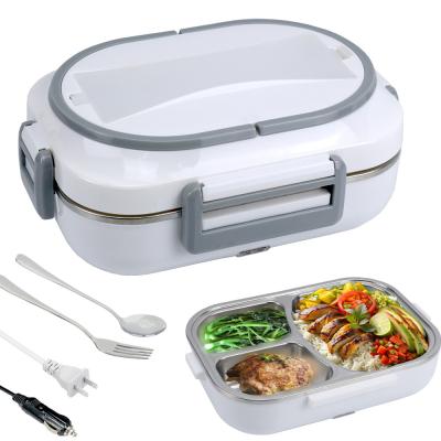 Chine Boîte de déjeuner électrique Résistant à la chaleur Portable Résistant à la chaleur avec fourchette et cuillère 60W Boîte de déjeuner 1,5L Crockpot Résistant à la chaleur gris à vendre