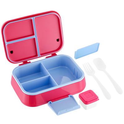 China 800-1000ml Eco Friendly Rectangular Leakproof Plastic Food Container Bento Box en venta