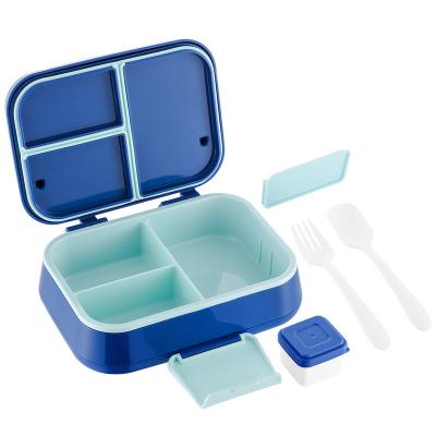 China 21.5*14*5*7.6cm Plastic Bento Lunch Box with Airtight Features and Performance Leak-Proof for sale