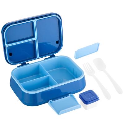 China Bento Box Design Leak-Proof Plastic Bento Lunch Box with 21.5*14*5*7.6cm Size en venta