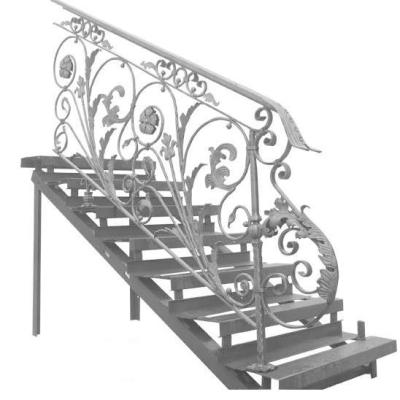 China New Design Modern China Supplier Indoor Wrought Iron Straight Stairs for sale