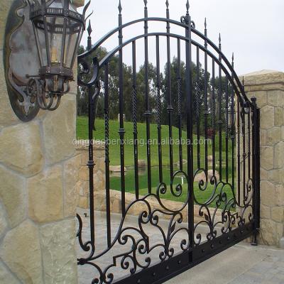 China Easily Assembled Easily Compiled Simple New Morden Wrought Iron Door Design for sale