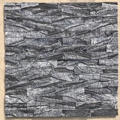 China Modern Antique Wood Vein Marble Stone Wall Panel for sale