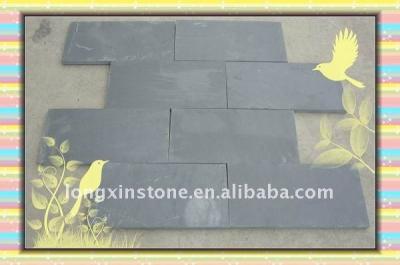 China Indoor outdoor black stone slate floor tiles /walkway floor tiles for sale