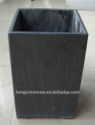 China Stone Garden Supplies Popular Slate flower pot for sale