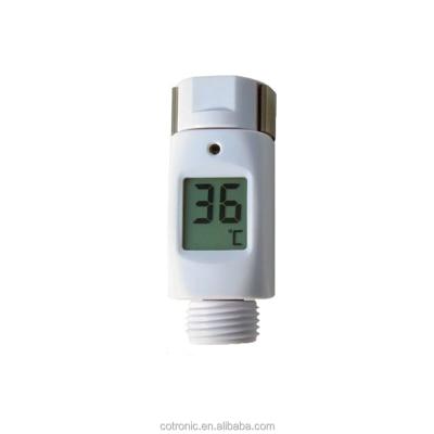 China No Turnout Digital Shower Thermometer, Alert 41 Degree LED Shower Head Thermometer for sale