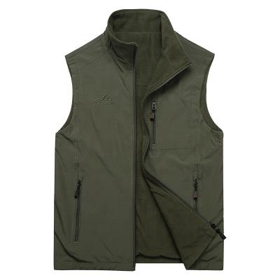 China Wholesale Warm Breathable Men's Winter Fleece Vest Sleeveless Vest Jacket Men's Vest for sale