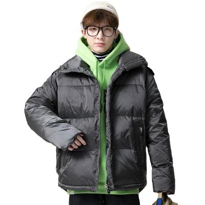 China Good Quality Breathable Male Padded Down Jacket Stand Collar Warm Men's Eco Down Stripper Jackets for sale