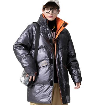 China OEM Breathable Winter Fashion Men Outdoor Plus Size Padded Down Long Stripper Jacket With Stand Collar for sale