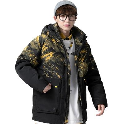 China Customized Breathable Plus Size Style Camouflage Stripper Hooded Down Jacket Man Windproof Stripper Jackets Coats Breathable Outdoor Jacket for sale