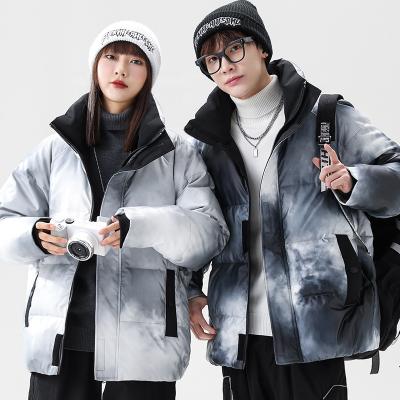 China Quality Breathable Fashion Oversized Gradual Color Outwear Streetwear Casual Coats Couple Stripper Jacket For Winter for sale