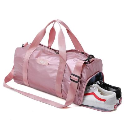 China waterproof & Tear Resistant Waterproof Travel Lightweight Foldable Fleece Sports Outdoor Gym Bag With Shoes Compartment for sale