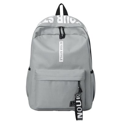 China Junior And High School Students Waterproof Large Capacity Canvas Bag School Couples Outdoor Campus Travel Backpack Can Be Customized Logo for sale