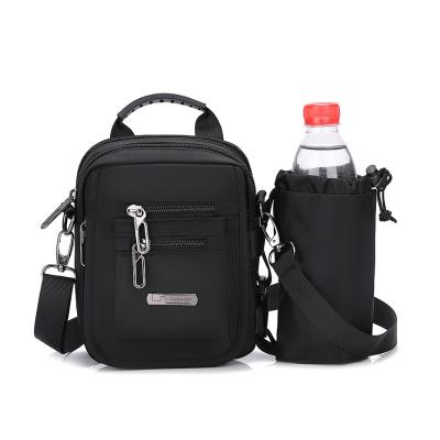 China China Manufacture Multifunctional Wholesale Black Body Messenger Mini Cross Bag Men With Water Bottle Bag for sale