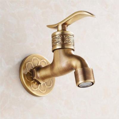 China Fapully antique brass water tap garden faucet/antique bronze bibcock garden faucet brass cock/3/4