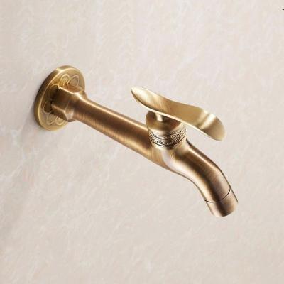 China Fapully metered wall mounted wasserhahn faucets garten outdoor faucet brass single cold water wash faucet antik for sale