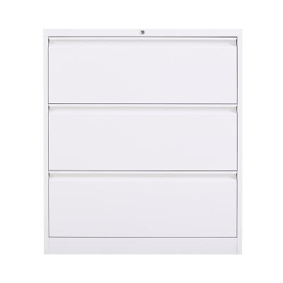 China Steel Metal File Cabinet (Size) Adjustable White Side Wide Drawer Cabinet 4 Drawer Metal Storage File Cabinet for sale