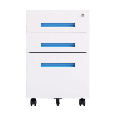 China Adjustable (Height) Metal Storage Cabinet 3 Drawer Mobile Cabinet Steel File Cabinet for sale