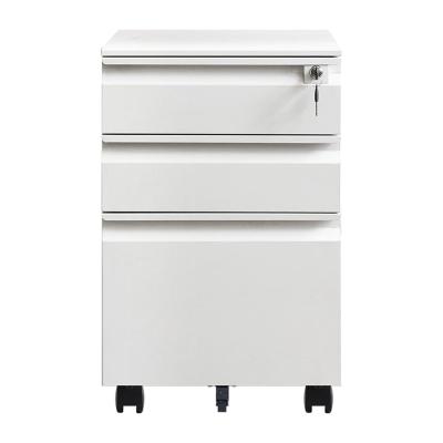 China (Hight) Adjustable 3 Drawer Pedestal Metal Cabinet Movable Office Cabinet Steel File Cabinet for sale