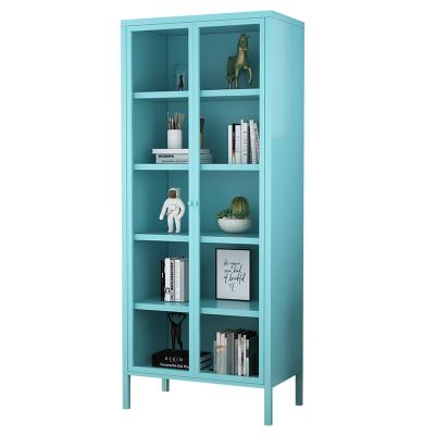 China Home Furniture Colorful Metal Double Door Storage Cabinet / Bookcase (Height) Adjustable for sale