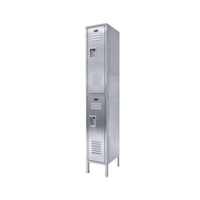 China Modern Custom Design Stainless Steel Locker Metal Locker Storage Cabinet With 2 Door for sale