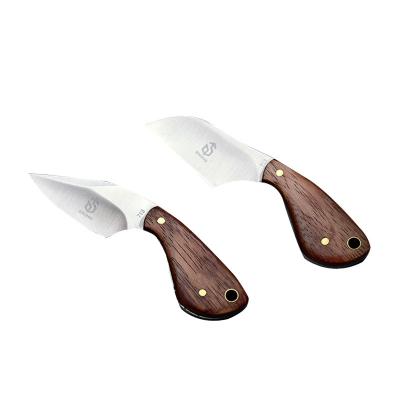 China 5cr15mov Wholesale Non-variable Outdoor Wooden Handle Folding Knife Hunting Camping Hunting Portable Knife for sale