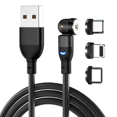 China Cell Phone Schitech Overflowing Mobile Phone Charging Usb Magnetic Cable 3 In 1 Type-C Micro Usb IOS Data Cable for sale