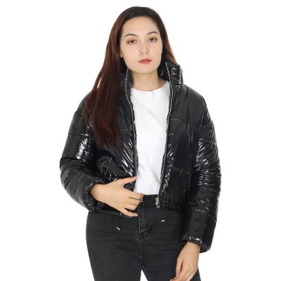 China Stylish Cool Fashion Waterproof Women Warm Shiny Stripper Jacket Plus Size Coat Jackets Winter Padded Stripper Windproof Down Coat For Woman for sale