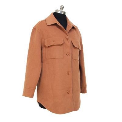 China Breathable Breathable Plus Size Cashmere Shirt Fleece Jacket Women Camel Shirt Men Loose Chic Wool Coats Pockets Brown Cashmere Shirt Jacket for sale