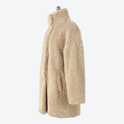 China Women's Wool Anti-wrinkle Faux Lamb Fur Coat Teddy Coat Plus Size Ladies Woolen Teddy Overcoat Warm Jackets Popular Long Anti-wrinkle Faux Fur Coat for sale