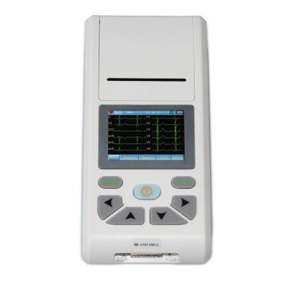 China ECG90A Portable ECG Familes Handle Elektrokardiograph Single Channel 12 Lead Touch Screen Holter Electrocardiogram Machine for sale