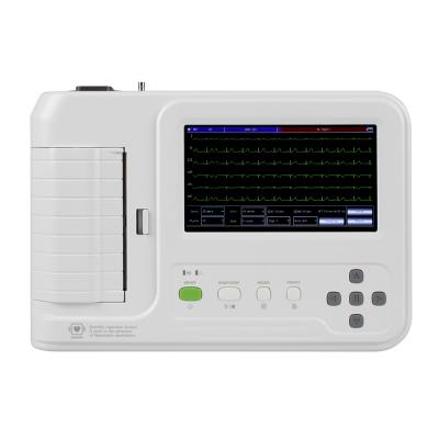 China Medical Testing Device Contec ECG600G Heart Rate Monitor CE Approved Digital 3/6 Channel ECG Machine Cheap Electrocardiograph for sale