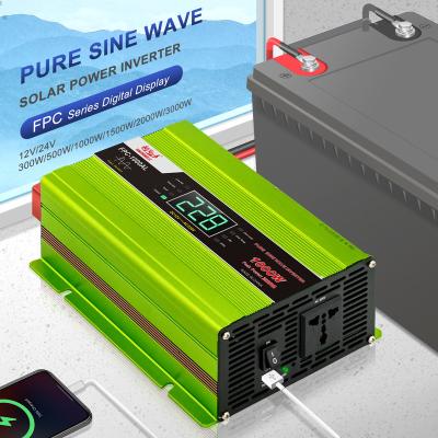 China 5V 2A USB Output Sunchonglic Inverter Manufacturer 1000w 12v 220v dc to ac pure sine wave off grid power inverter for sale