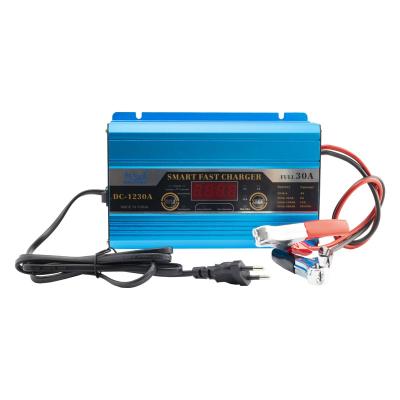 China Sunchonglic 12 Volt 30 Ampere 12V 30A Battery Smart Lead Acid/AGM/Gel Battery Charger For AGM Gel Lead Acid Car Battery for sale